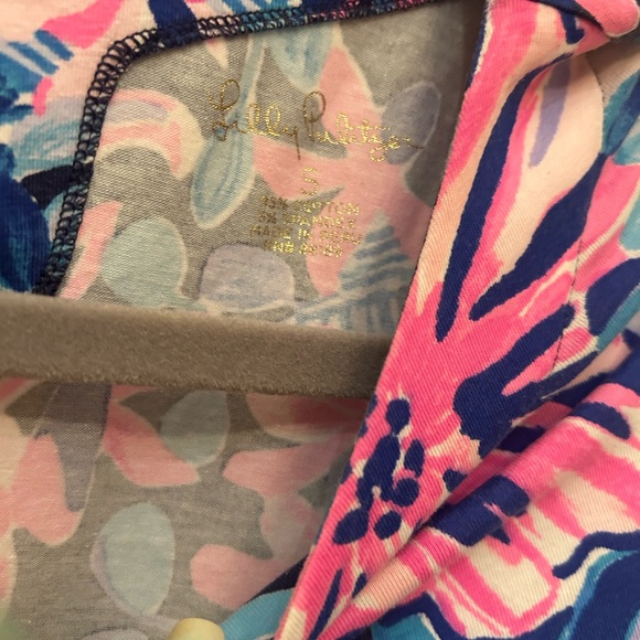 Lilly Pulitzer cotton/spandex floral top small New - Picture 6 of 7